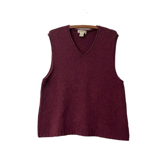 Eddie Bauer Sweaters Vintage Eddie Bauer Womens Burgundy Lambswool